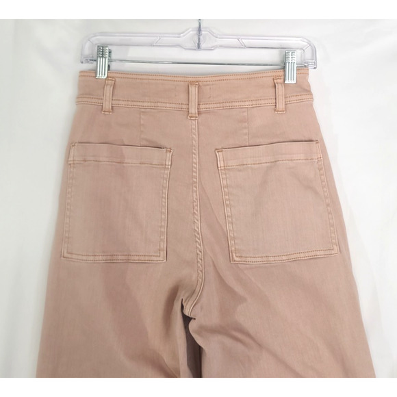 Oat New York High Rise Vintage Rose Wide Leg Raw Hem Jeans US 2/26 - Picture 7 of 7